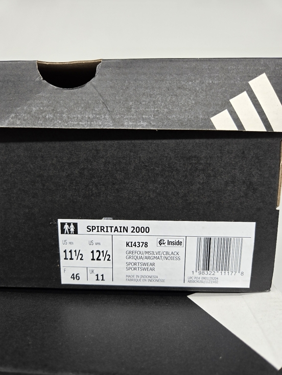 adidas Men\'s Spiritain 2000 Grey Matte Silver Black Shoes Size 11.5 New main image 4